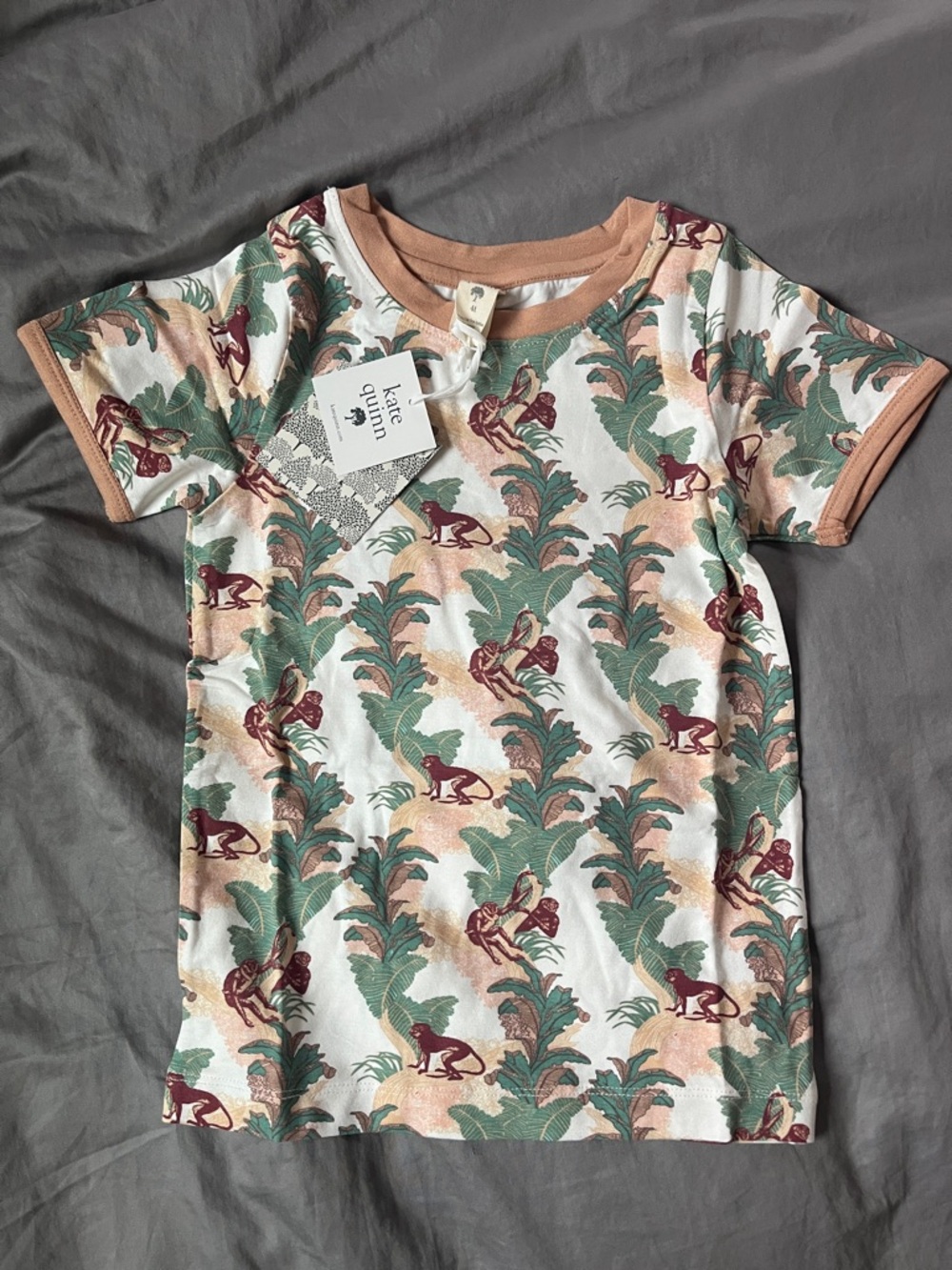 Kate Quinn monkey print t shirt NWT 4T